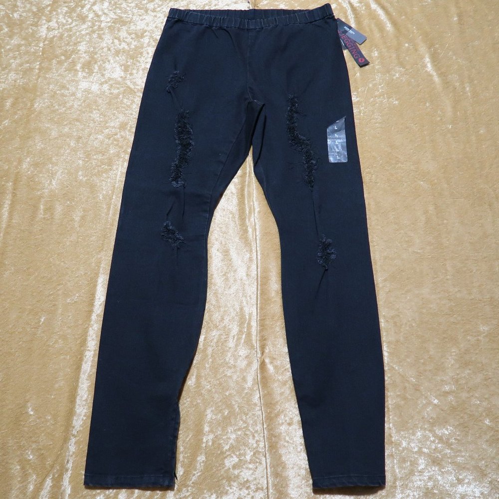 Bisou Bisou Black Ripped Jeggings –  Large